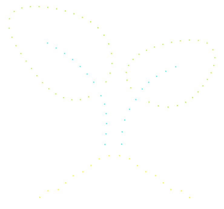 Etoile filante avec des drones